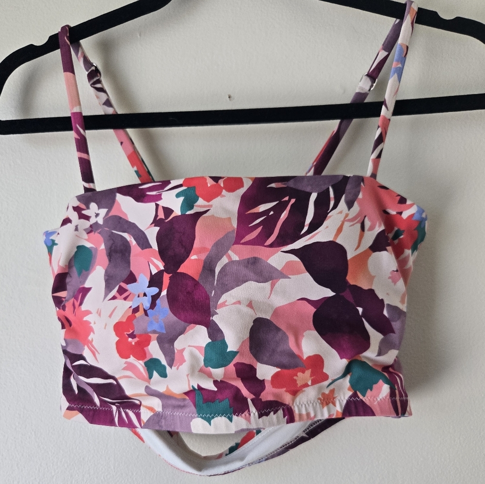 Floral Multi-Color Athleta Women's Swim Top, Size 32 B/C